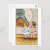 Altmodisches Halloween Postkarte (Vorne/Hinten)