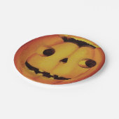 Altmodisches Halloween, Pumpkin (Jack-o'-Laterne) Pappteller (Schrägansicht)