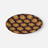 Altmodisches Halloween, Pumpkin (Jack-o'-Laterne) Pappteller (Schrägansicht)