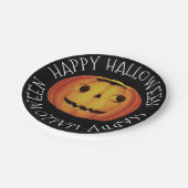 Altmodisches Halloween, Pumpkin (Jack-o'-Laterne) Pappteller (Schrägansicht)
