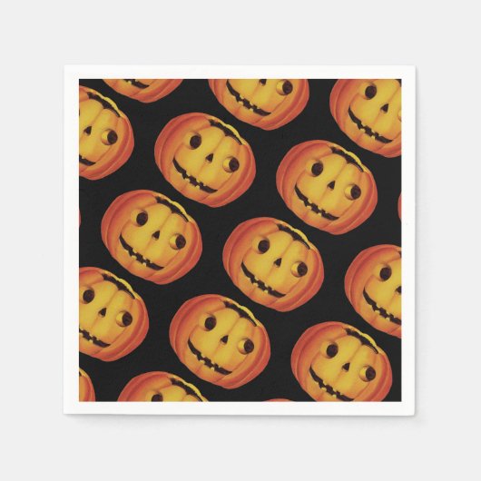 Altmodisches Halloween, Pumpkin (Jack-o'-Laterne) Serviette (Vorderseite)