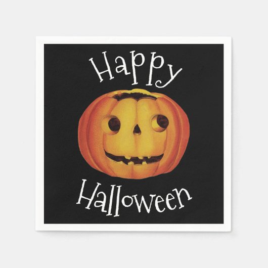 Altmodisches Halloween, Pumpkin (Jack-o'-Laterne) Serviette (Vorderseite)
