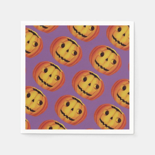 Altmodisches Halloween, Pumpkin (Jack-o'-Laterne) Serviette (Vorderseite)
