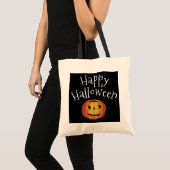 Altmodisches Halloween, Pumpkin (Jack-o'-Laterne) Tragetasche (Vorderseite (Produkt))