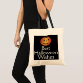 Altmodisches Halloween, Pumpkin (Jack-o'-Laterne) Tragetasche (Vorderseite (Produkt))