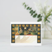 Altmodisches Halloween, Pumpkin Postkarte (Stehend Vorderseite)