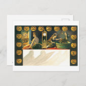 Altmodisches Halloween, Pumpkin Postkarte (Vorne/Hinten)