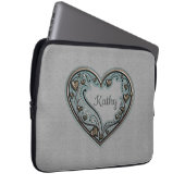 Altmodisches Herz Laptopschutzhülle (Vorne Rechts)