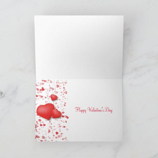 Altmodisches Herz und Text Karte (Innenseite)