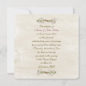 Altmodisches Hochzeitsbuch Vow Renewal Einladung (Rückseite)