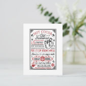 altmodisches Kakaorezept Feiertagspostkarte (Stehend Vorderseite)