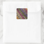 altmodisches Knetkrautmuster Quadratischer Aufkleber (Tasche)