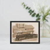 altmodisches Modellbahn-Foto Postkarte (Stehend Vorderseite)
