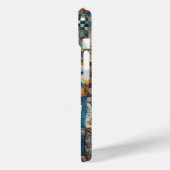 Altmodisches Patchwork Quilt Design Case-Mate iPhone Hülle (Rückseite / Links)