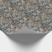 Altmodisches Patchwork Quilt Design Geschenkpapier (Ecke)