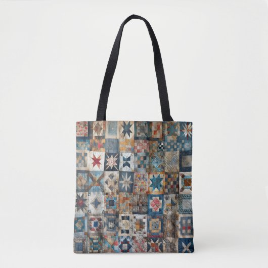 Altmodisches Patchwork Quilt Design Tasche (Vorderseite)