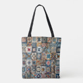 Altmodisches Patchwork Quilt Design Tasche (Rückseite)