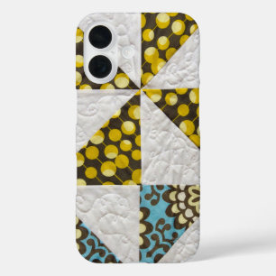 Altmodisches Quiltmuster iPhone 16 Hülle