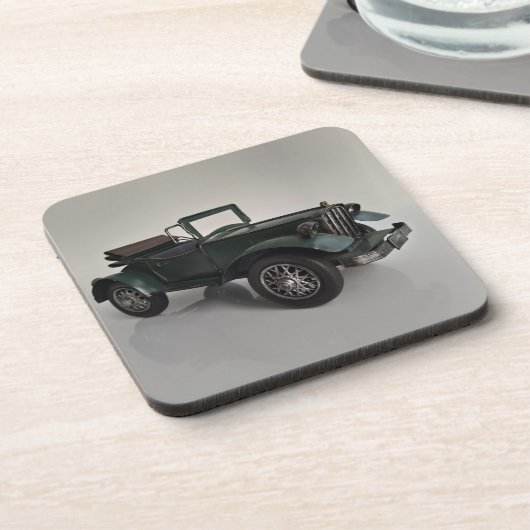 altmodisches Retro-Cabrio Getränkeuntersetzer (Linke Seite)