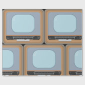 Altmodisches Retro-TV-Umschlagpapier Geschenkpapier (Flach)