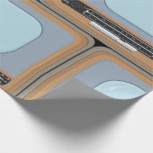 Altmodisches Retro-TV-Umschlagpapier Geschenkpapier (Ecke)