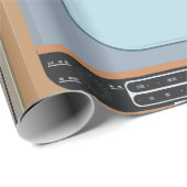 Altmodisches Retro-TV-Umschlagpapier Geschenkpapier (Rolleneckpunkt)