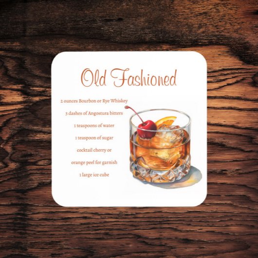 altmodisches Rezept Getränkeuntersetzer