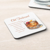 altmodisches Rezept Getränkeuntersetzer (Linke Seite)