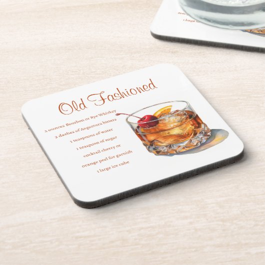 altmodisches Rezept Getränkeuntersetzer (Linke Seite)