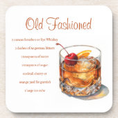 altmodisches Rezept Getränkeuntersetzer (Vorderseite)