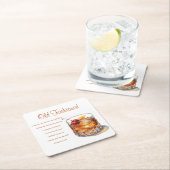 altmodisches Rezept Rechteckiger Pappuntersetzer (Vor Ort)