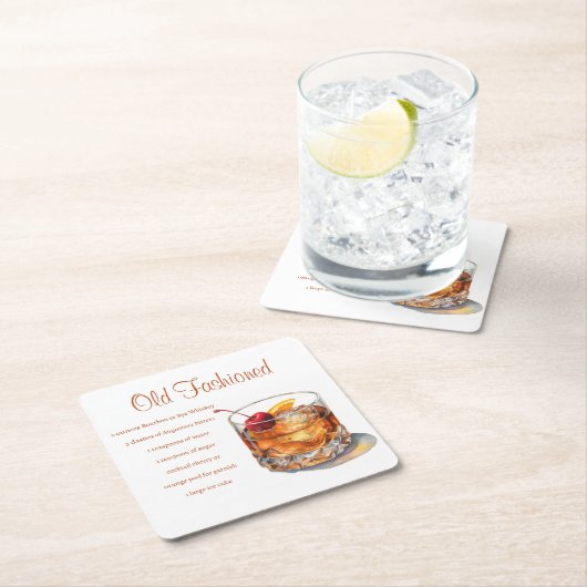 altmodisches Rezept Rechteckiger Pappuntersetzer (Vor Ort)