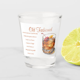 altmodisches Rezept Schnapsglas