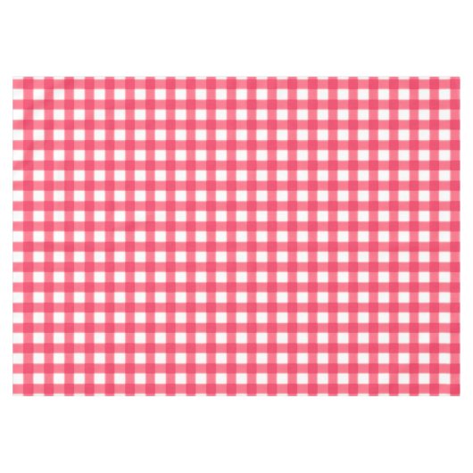 Altmodisches Rot-Weiß-Gingham-Karton Tischdecke (Vorderseite (Horizontal))