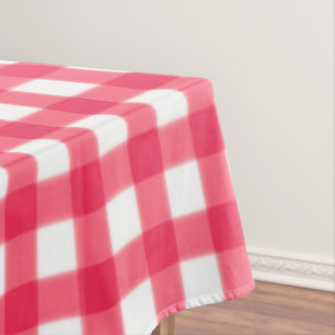 Altmodisches Rot-Weiß-Gingham-Karton Tischdecke