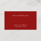 Altmodisches Schreiben Visitenkarte (Rückseite)