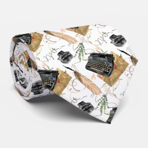 altmodisches Schreibmuster gekachelt Krawatte