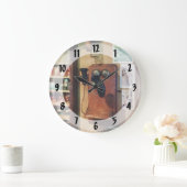 altmodisches Telefon Große Wanduhr (Zuhause)