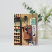 altmodisches Telefon Postkarte (Stehend Vorderseite)