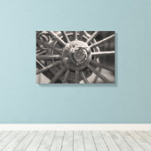 Altmodisches Wagenrad Leinwanddruck (Insitu (Holzboden))