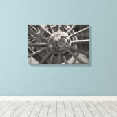Altmodisches Wagenrad Leinwanddruck (Insitu (Holzboden))