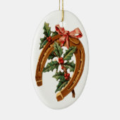 Altmodisches Weihnachten, Hufeisen Keramikornament (Rechts)