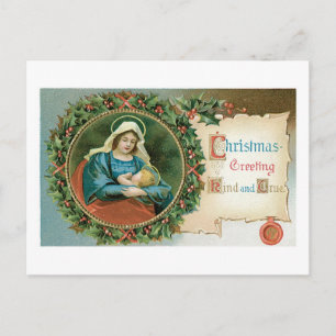 Altmodisches Weihnachten, Mary Feiertagspostkarte
