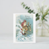 Altmodisches Weihnachten, Sankt Feiertagspostkarte (Stehend Vorderseite)