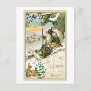 Altmodisches Weihnachten, Santa Feiertagspostkarte