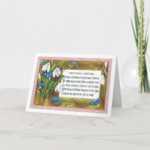 Altmodisches Weihnachten, Snowdrops Feiertagskarte