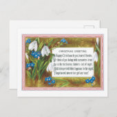 Altmodisches Weihnachten, Snowdrops Feiertagspostkarte (Vorne/Hinten)