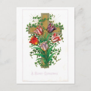 Altmodisches Weihnachten, Tulpe Feiertagspostkarte