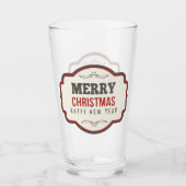 Altmodisches Weihnachtsbier-Glas Glas (Vorderseite)