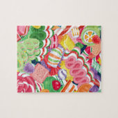 Altmodisches Weihnachtssüßigkeits-Puzzlespiel Puzzle (Horizontal)